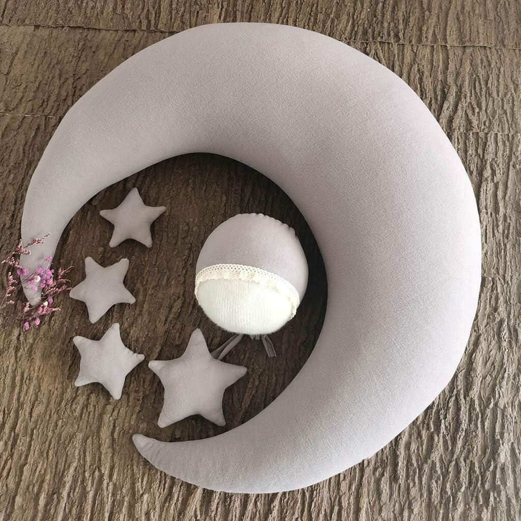 Baby Hat Posing Beans Moon Pillow Stars Set Newborn Photography Props Infants Photo Shooting Accessories