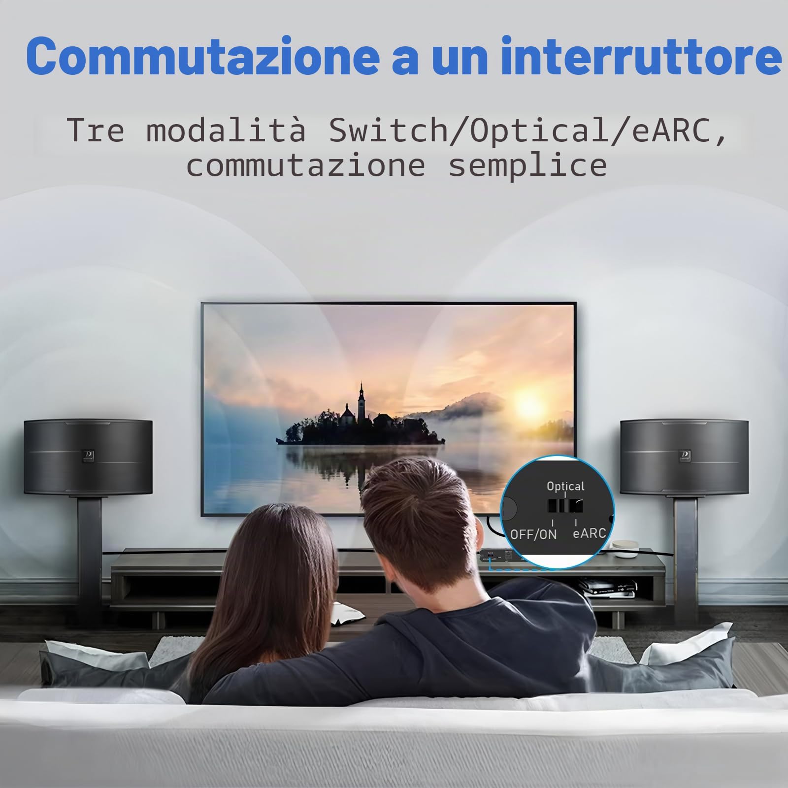 Tendak 192KHz eARC/ARC Audio Extractor,convertitore audio da digitale ad analogico,HDMI eARC/ARC+ottico a HDMI+ottico+L/R stereo da 3,5 mm per amplificatore per altoparlanti soundbar HDTV e cuffie