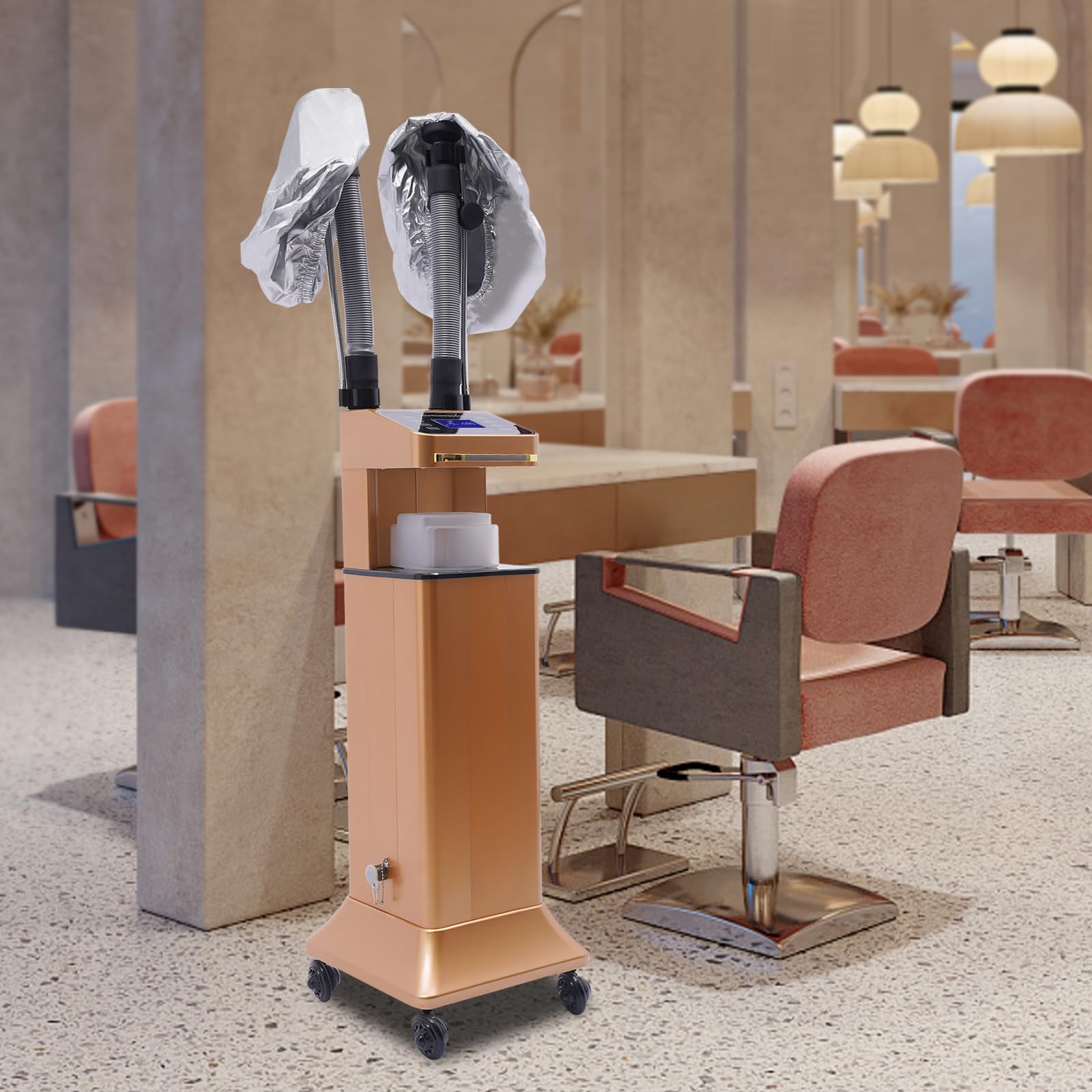 220 V, 50 Hz, 650 W, multifunzione capello, nano-vapore, macchina ad ultrasuoni – oro, per permanenti a bassa temperatura, tintura con vapore e cura dei capelli
