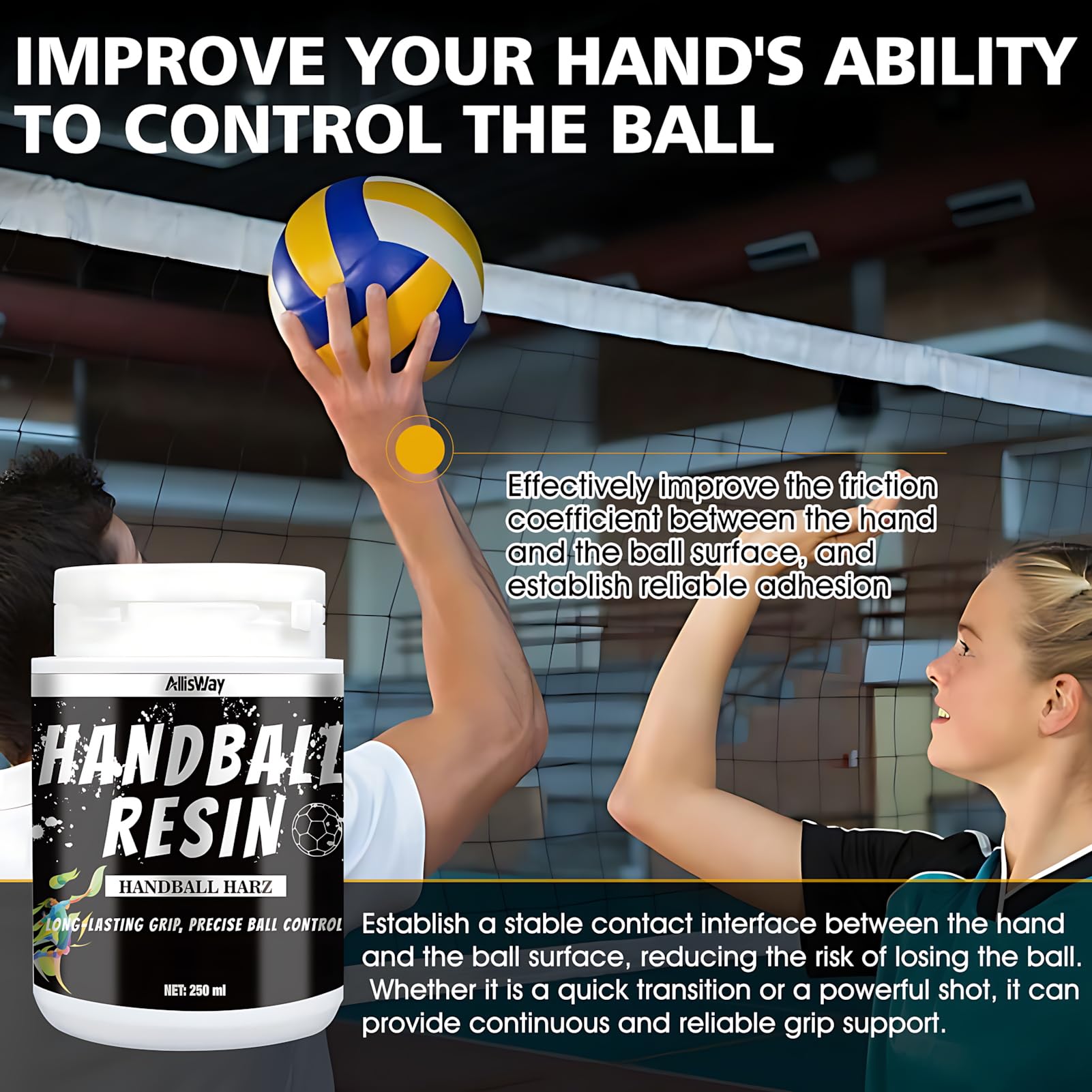 Resina de Balonmano, Cera Balonmano, Fuerte Adherencia, 250 ml