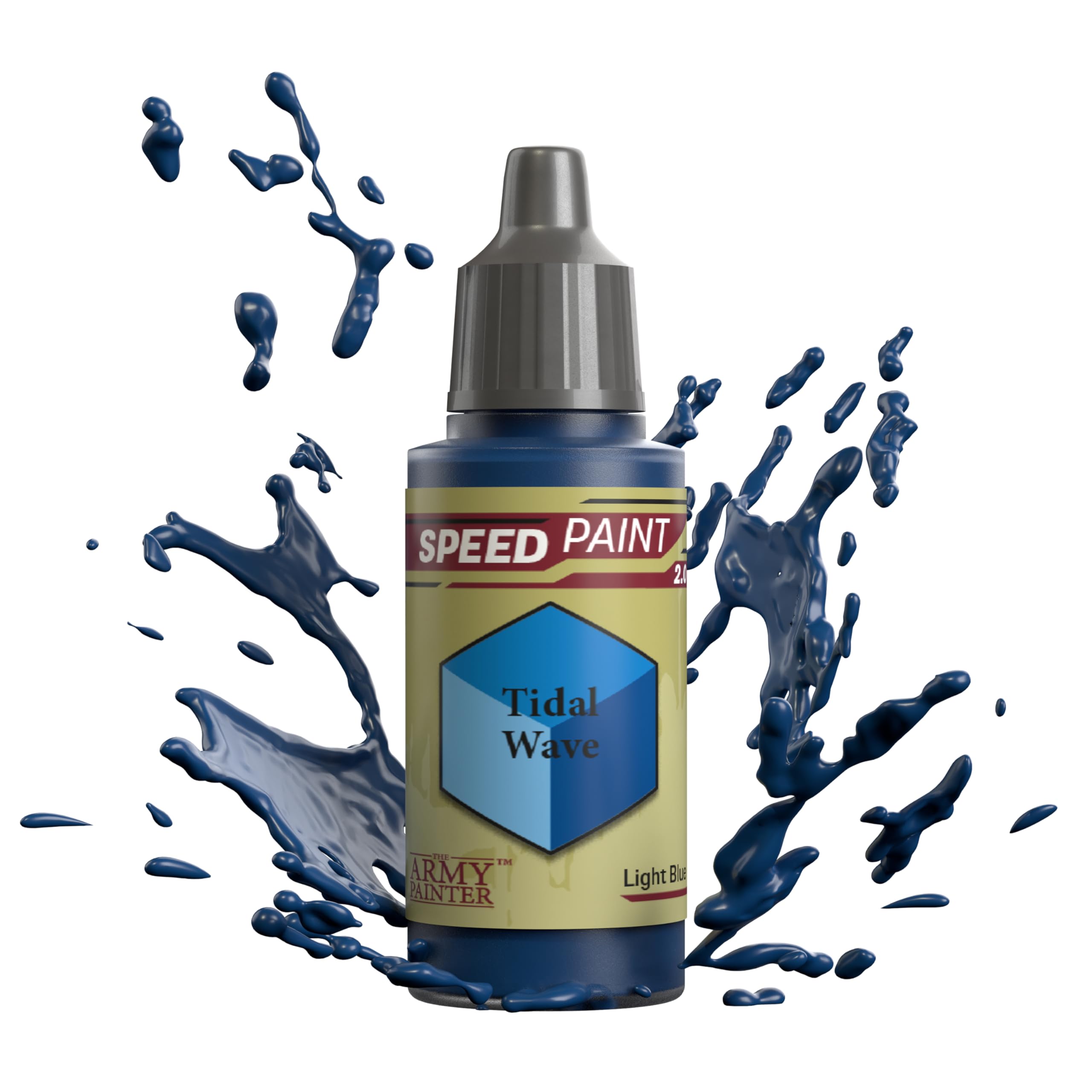The Army Painter Blue Speedpaint 2.0 Tidal Wave, Single Acrylic Non Toxic Paint, One-Coat Contrast Painting Soloution For Fantasy Tabletop Miniatures, 18Ml