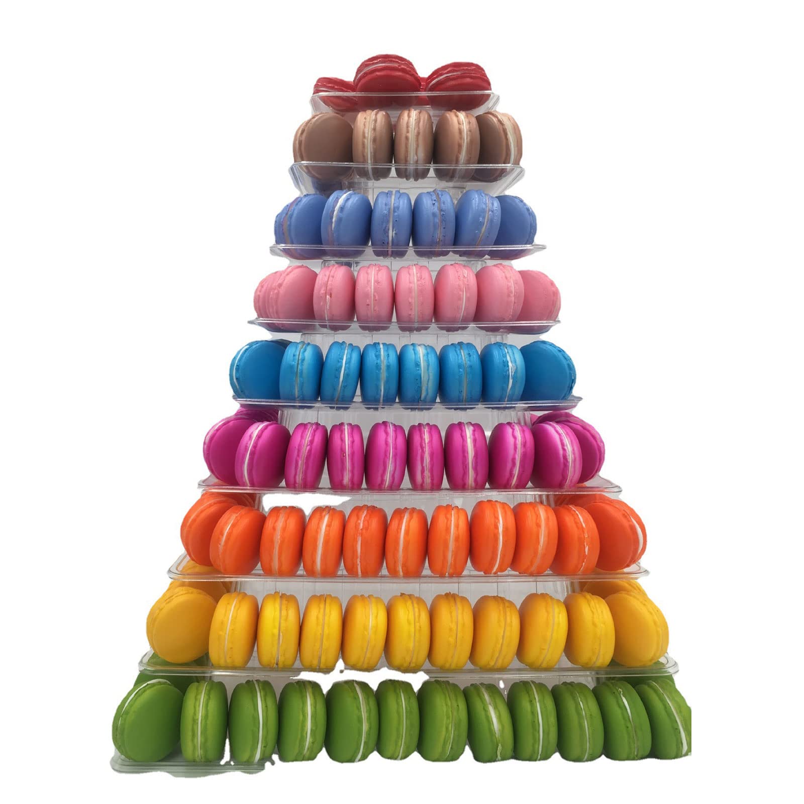 Présentoir pour 9 macarons - Plateau à biscuits - Grande capacité - Tour à macarons - Présentoir à dessert et cupcakes