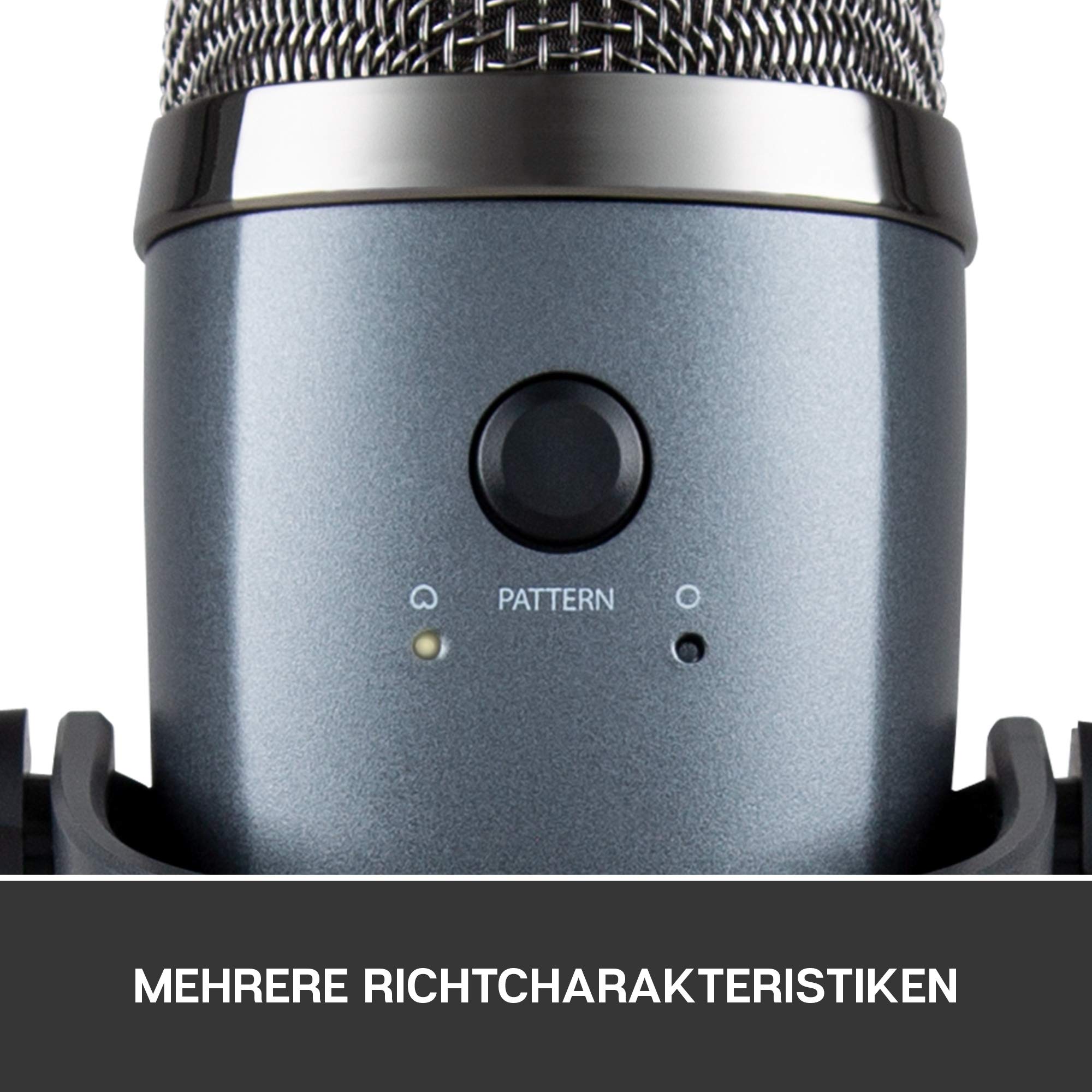 Blue Yeti Nano Premium USB-Mikrofon für Aufnahmen, Streaming, Gaming, Podcasting auf PC und Mac, Mit Blue VO!CE-Effekten, Nieren- und Kugelcharakteristik, Latenzfreies Monitoring - Grau