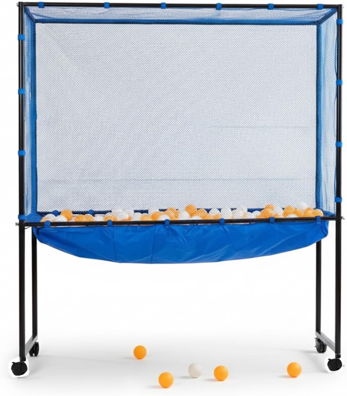 Ping Pong Net,Table Tennis Catch Net with Ball Collection Bag, Ping Pong Training Return Net with Ball Machines & Robots for Practice, Foldable Ping Pong Ball Catcher for Club Training