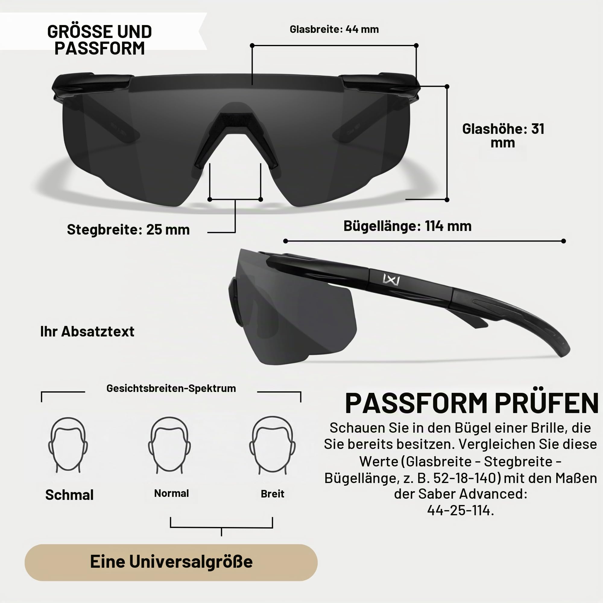 Wiley X Schutzbrille Saber
