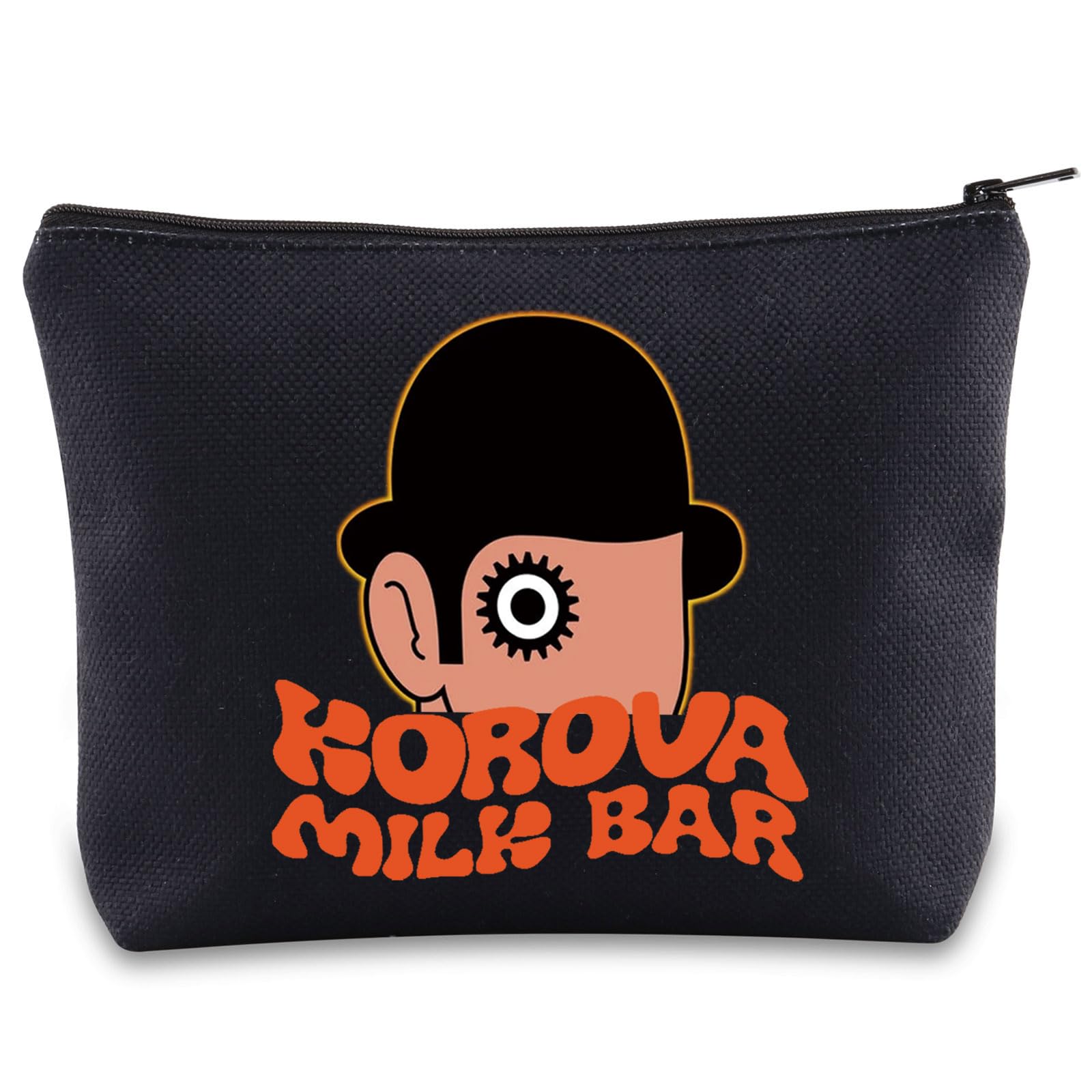 WZMPA Alex True Crime Cosmetic Makeup Bag Alex Fans Inspired Gifts Korova Milk Bar Zipper Travel Bags Clockwork Film Merch (Korova Milk Bar Bl)