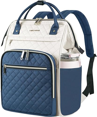 Miniatura 15 de EMPSIGN - Mochila para laptop de 17 pulgadas para mujeres, bolsas de trabajo, negocios, viajes, computadora, universidad, de gran capacidad,