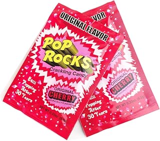 Pop Rock Cherry Popping Candy, 0.33 oz, 24 Pack | Fruity, Crackle Candy with Exciting Fizzing Action, Individually Wrapped, For Candy Buffets, Parties & Events
