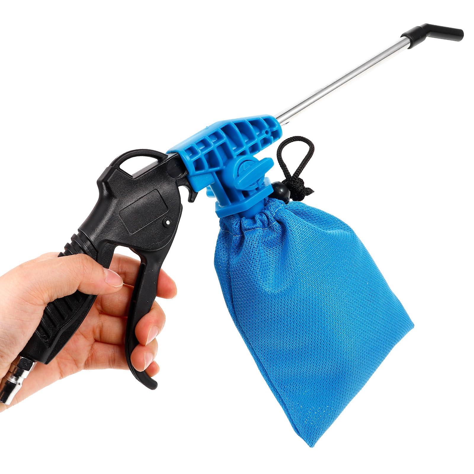 2 Unidades Soplador y Aspirador Industrial Portátil con Potente Succión para Motores de Coche y Máquinas de Coser, Incluye Bolsa de Colección y Boquilla de Extensión