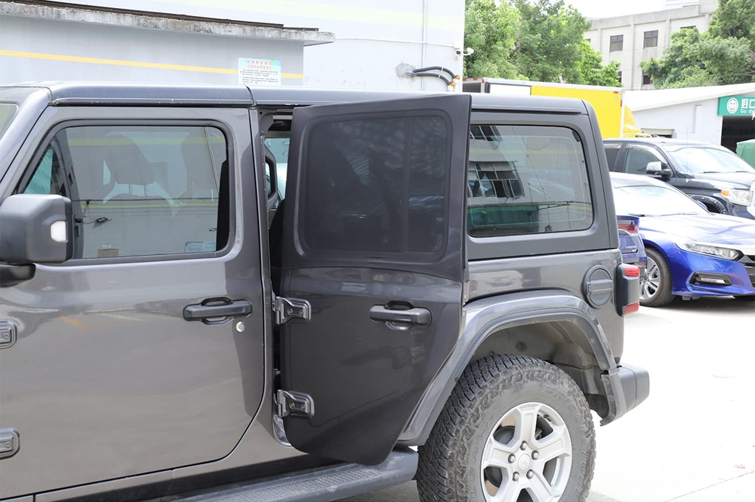 Rear Window Shade Breathable Sun Shade Sunshade Cover Side Window Mesh Screen Bugs Mosquito Net for Jeep Wrangler TJ JK JL & Gladiator JT (2)