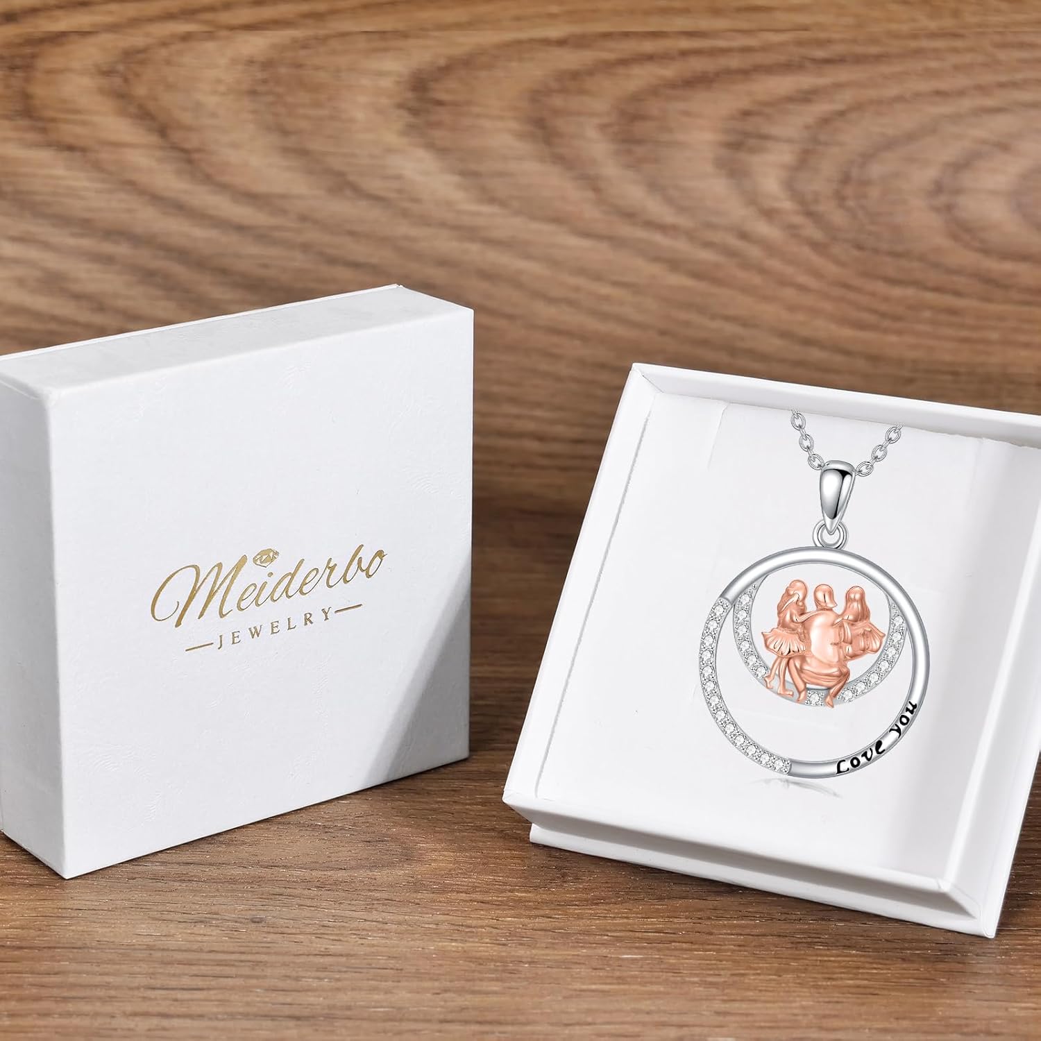 Mother Daughter/Father Daughter/Sister/Family Necklace 925 Sterling Silver Daughter Necklace from Dad Mom for Mother's Day Father's Day - Image 7