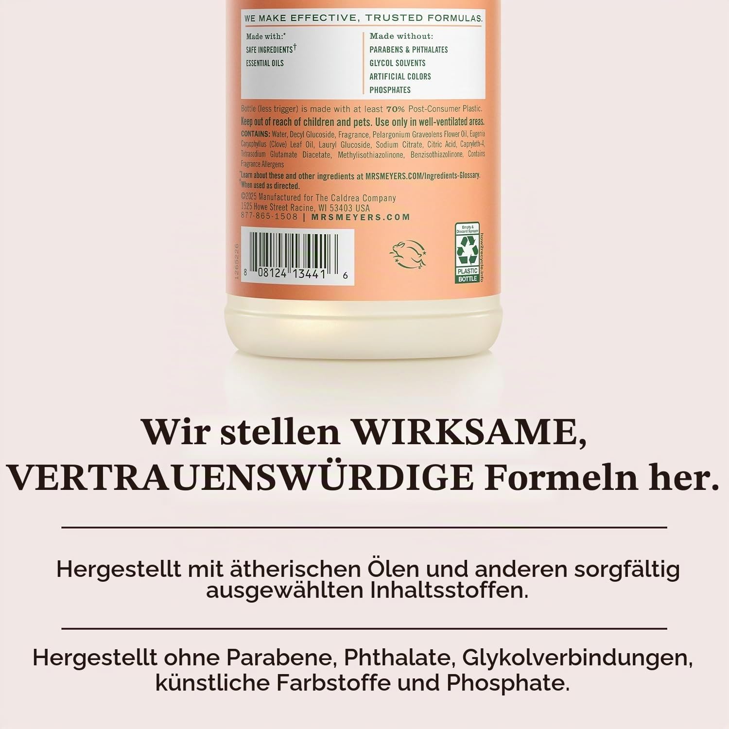 Mrs Meyer's Clean Day Reinigungsmittel, Geranie, 473 ml (13441)