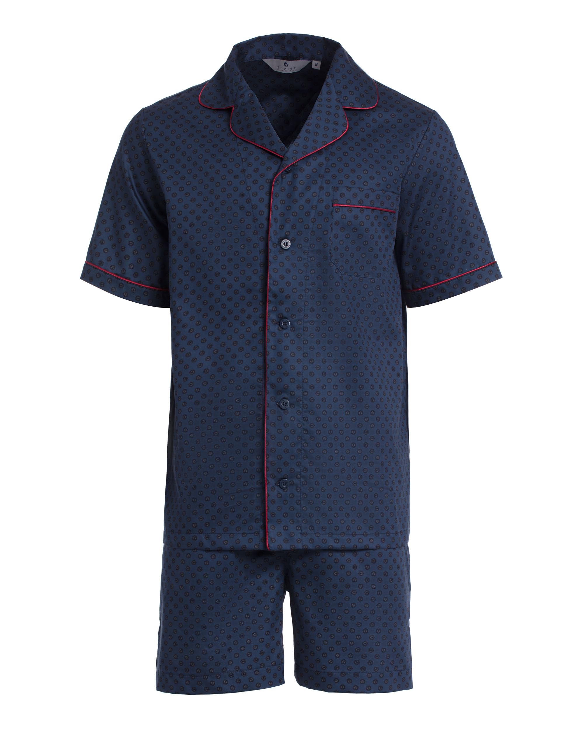 Revise RE-950 Pigiama corto da uomo - Pigiama da uomo - Pigiama - 100% cotone