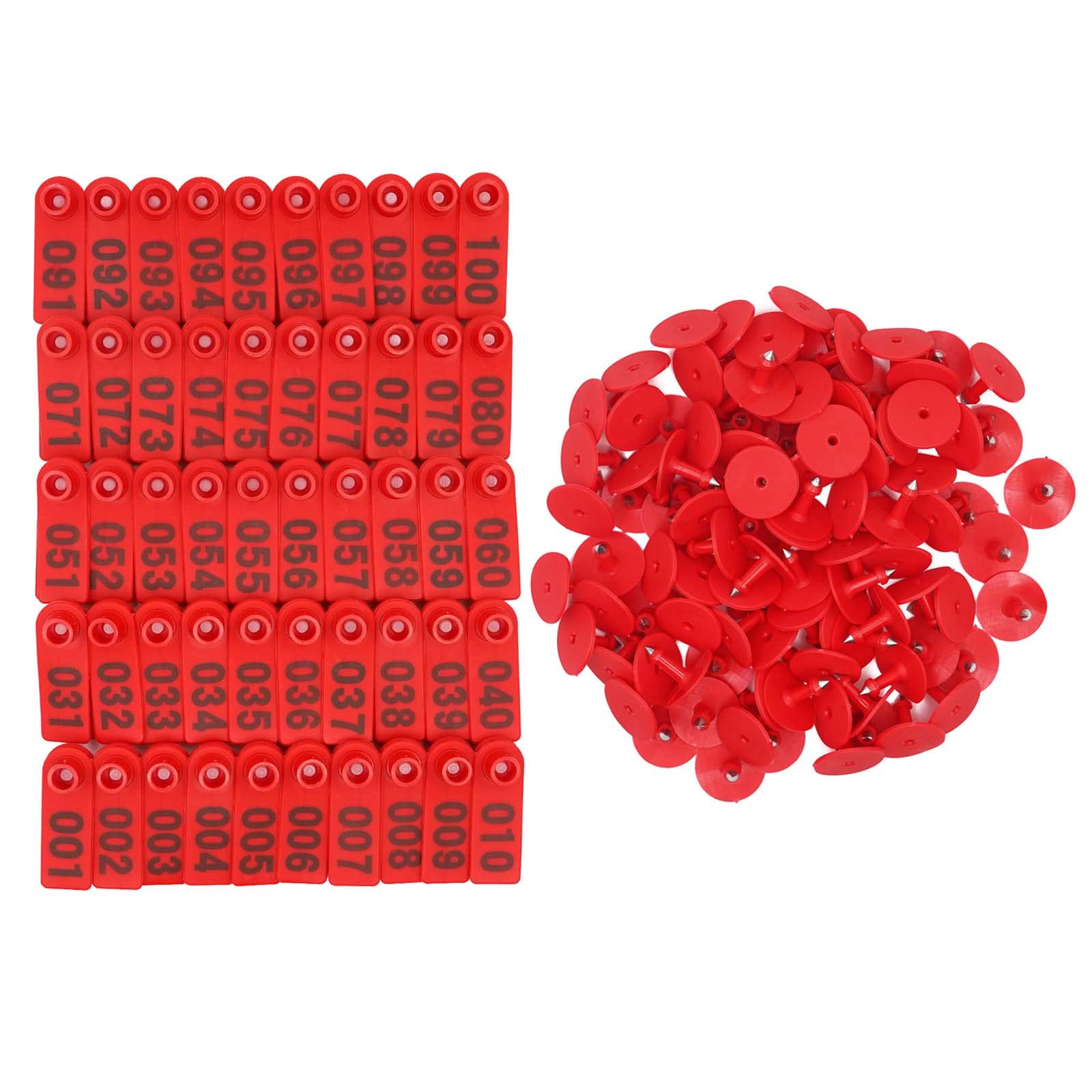 Snapklik.com : ZHEQOGZH Numbered Ear Tags 001-100 Count Plastic ...