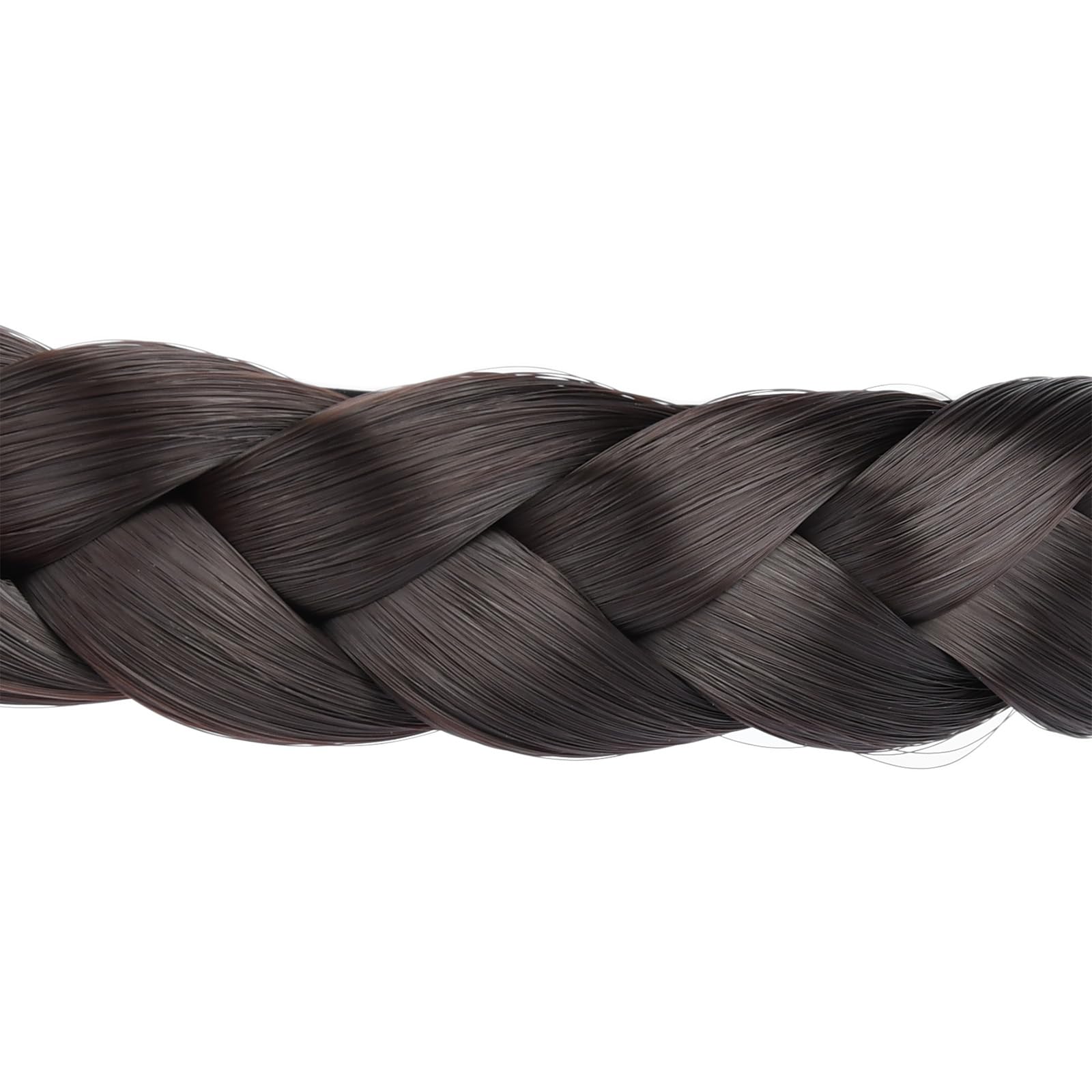 Gledola Braided Headband With Teeth Braids Hairband With Tooth Synthetic Hair Band Plaited Hairband For Women (Dark Brunette) - Image 2