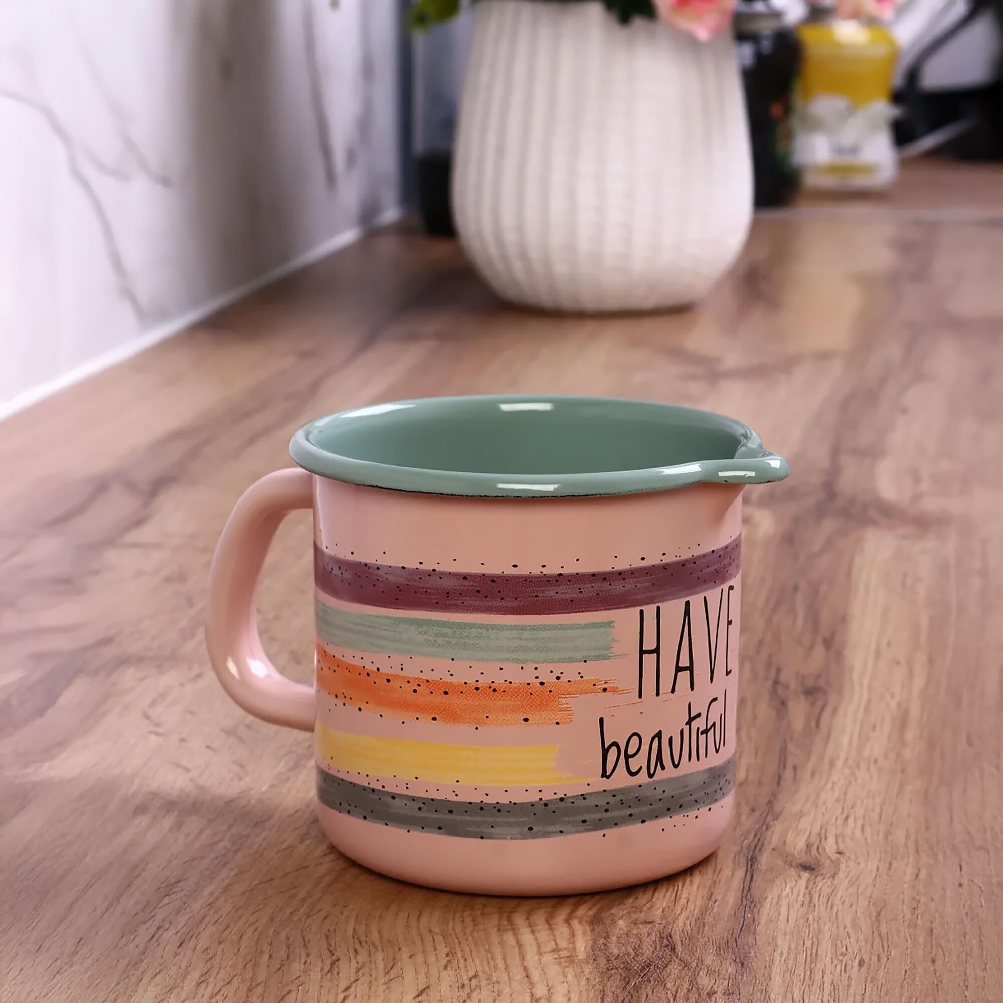 Amazon.com | Metalac Enamel Mug with Pouring Spout Dishwasher safe