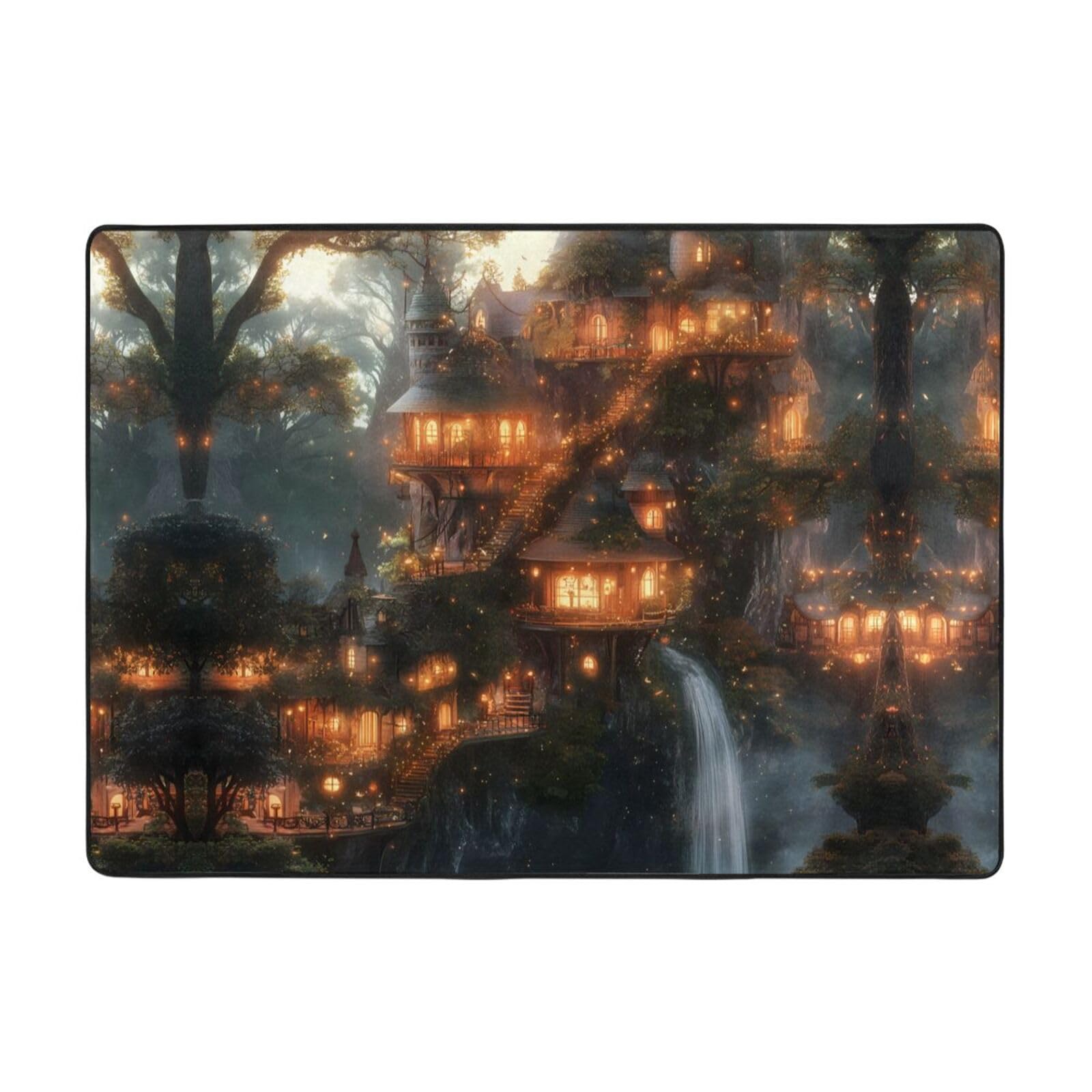 Tapis monde des contes de fées 203x147 cm doux et moelleux pour salon