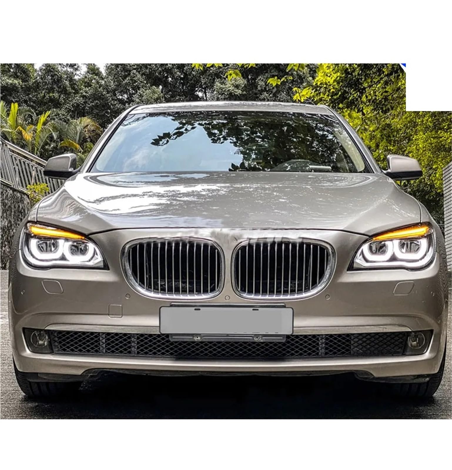 Gruppo Faro per Auto BMW F01 F02 730i 735i 2009-2015 Faro Completo per Auto Lampada Frontale DRL Indicatore di direzione Lente proiettore