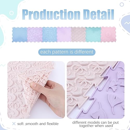 Miniatura 9 de Maitys Tapete sensorial para niños autistas, juego de masaje, tapete ortopédico de juego de rompecabezas, baldosas sensoriales texturizadas para