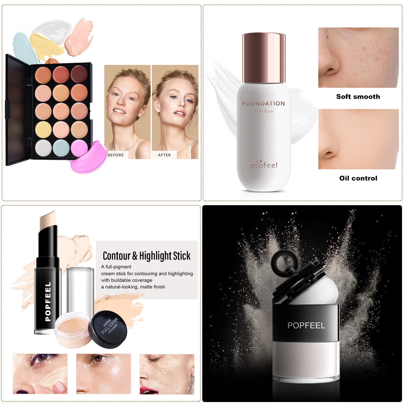 Professional Trucchi Donna Offerta, MKNZOME Set Trucchi Make Up Completo Kit Makeup Regalo di Natale e Compleanno Palette Ombretti Professionali Rossetti Make-up Fondotinta Correttore