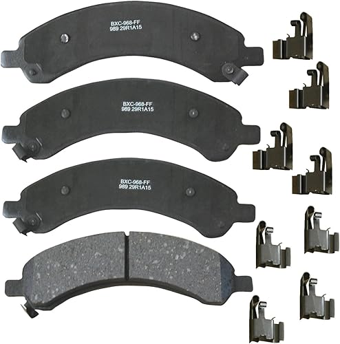 Miniatura 281 de Bendix Pastillas de freno traseras de cerámica Premium SBC1100 para Nissan Frontier 2024-2005, Xterra 2015-2005, Suzuki Equator 2012-2009