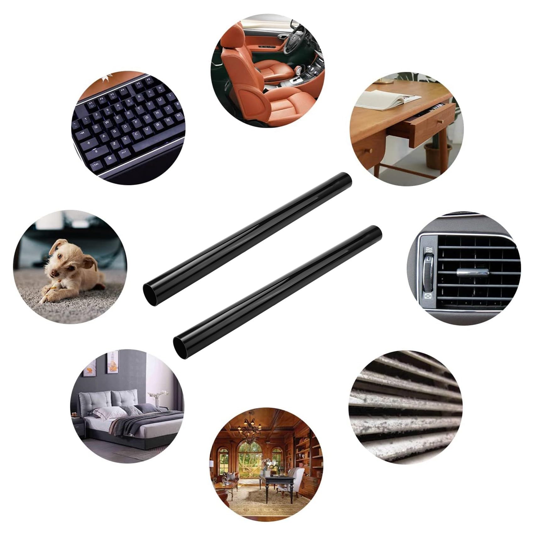 Lot De 2 Tiges De Rallonge Universelles Aspirateur 32mm - Tubes Extension Plastique 45cm