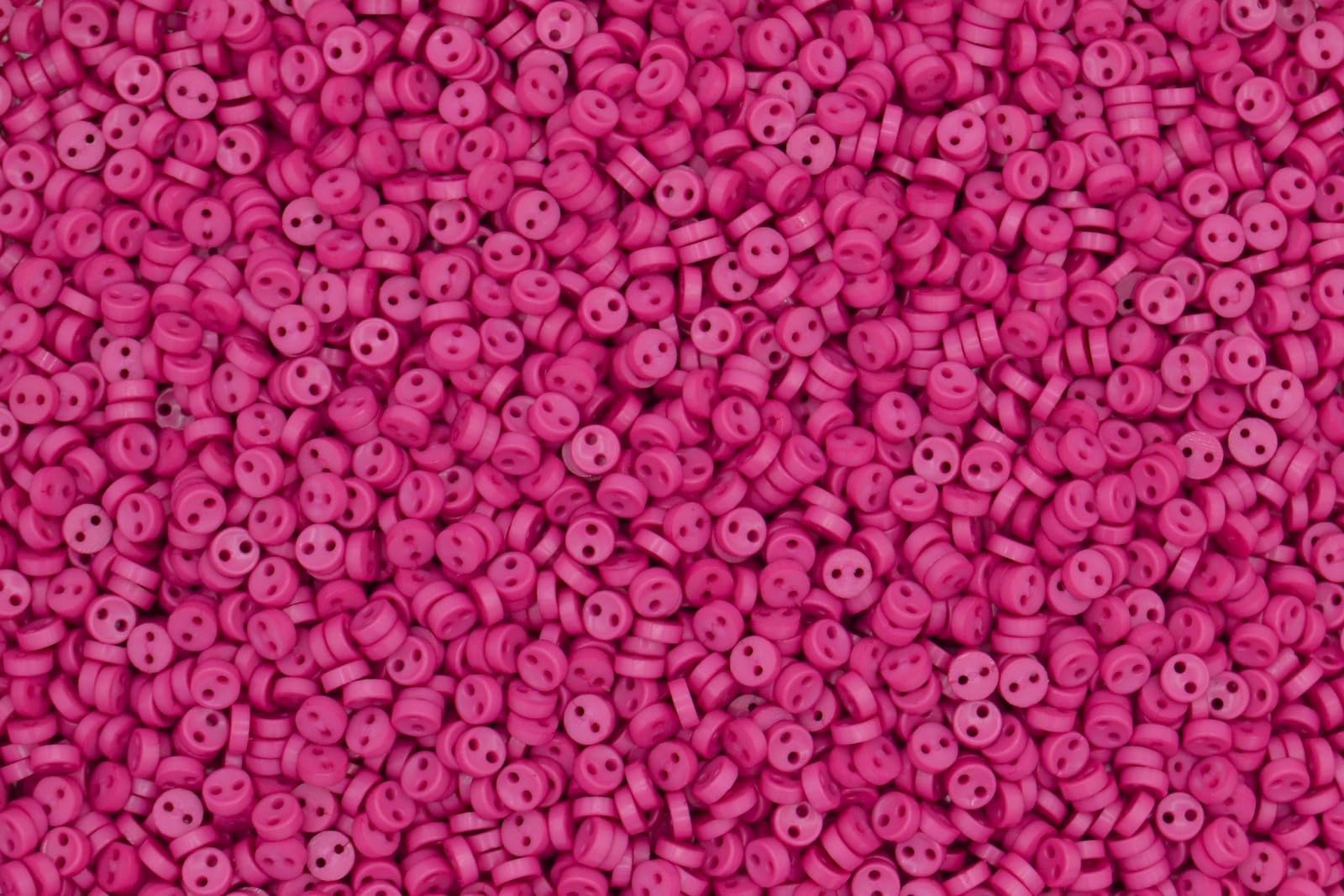 celloexpress 5mm Cerise Pink Circles Mini Doll Buttons for Dolls & Soft Toys Clothes - 5mm Assorted Round Colours & Designs (Pack of 2000, Cerise Pink Circles) — image 1