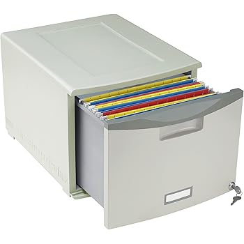 Amazon Com Storex Plastic 1 Drawer Mobile File Cabinet Letter Legal Black Office Products