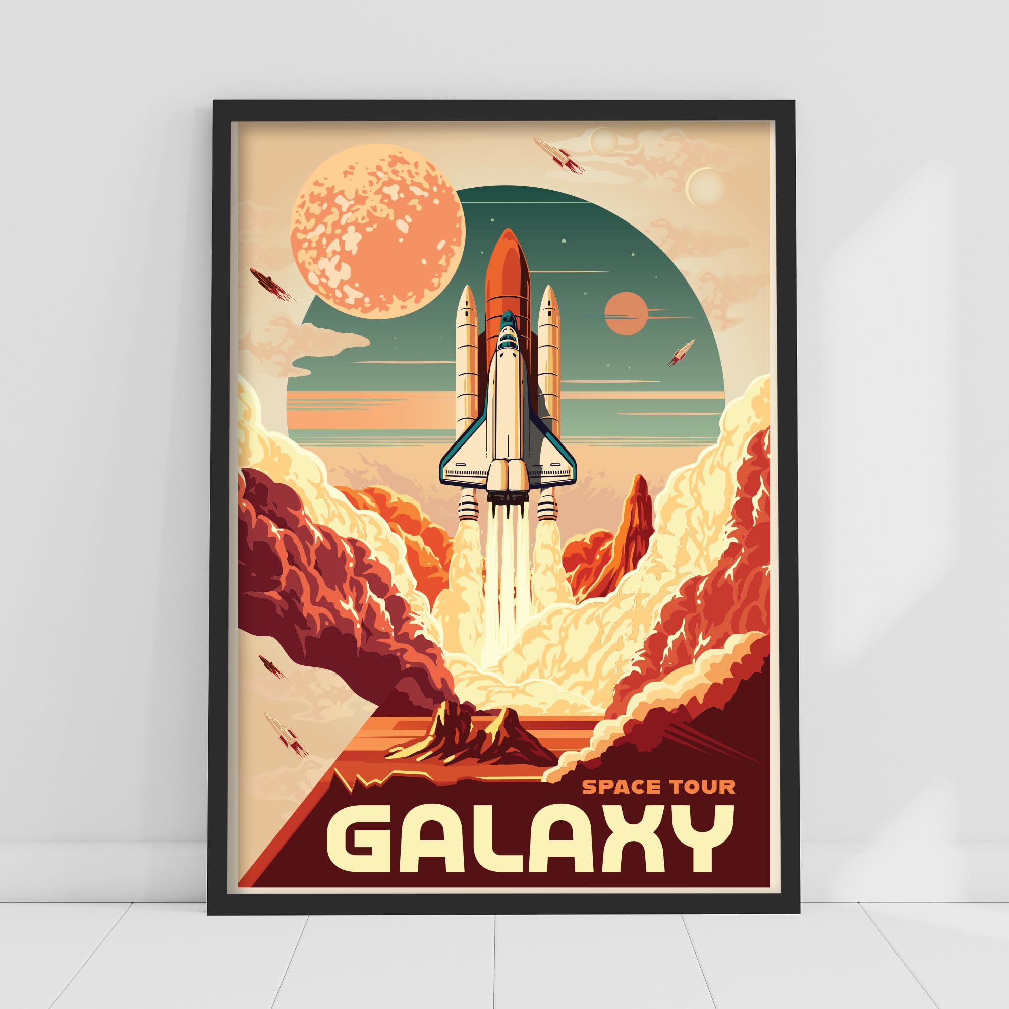 Space Wall Print - Space Tour Galaxy Poster Wall Art (21cm x 29.7cm - A4)