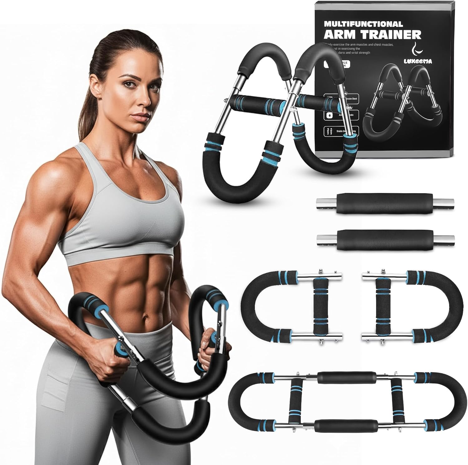 Twister Arm Trainer 40-100 lb, Adjustable Chest Workout Equipment Exerciser for Men, Portable Arm & Chest Twister Trainer for Women, Strength Training Fitness Equipment for Upper Body Muscle - Image 8