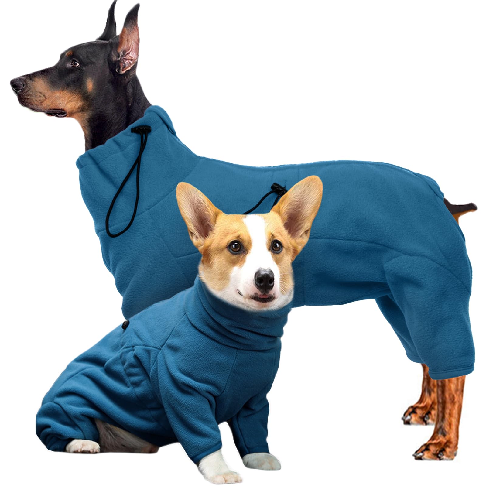 ROZKITCH Doberman Sweater for Dogs, Pet Windproof Warm Cold Weather Jacket Vest Cozy Jumpsuit Apparel Outfit Clothes for Small Medium Large Dog Walking Sleep 2XL โ image 1