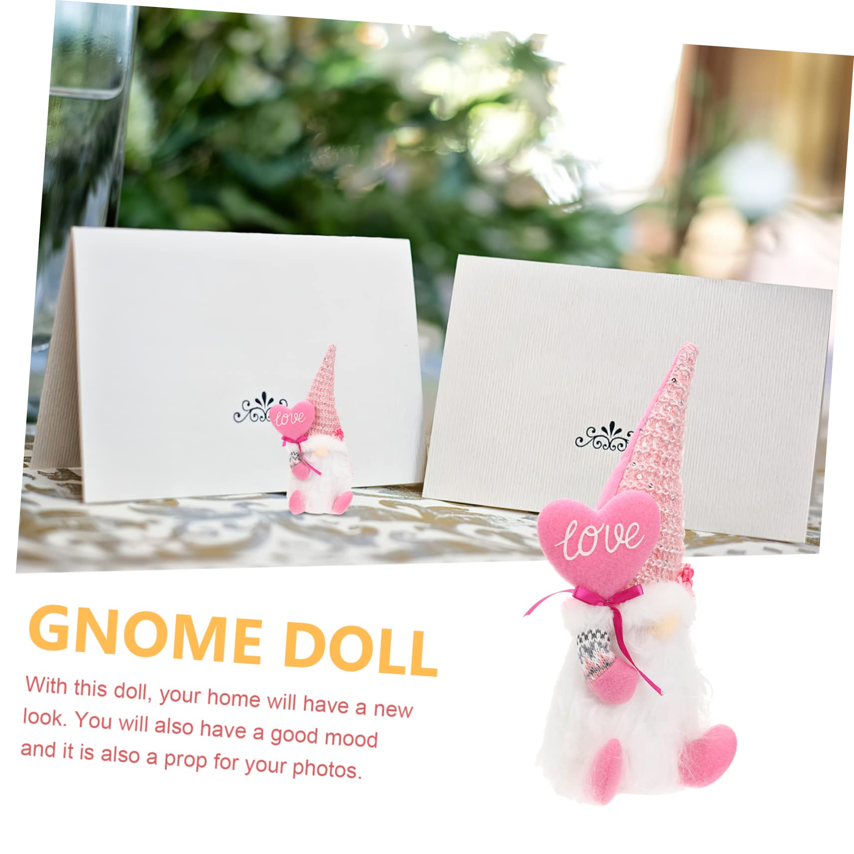 ABOOFAN 3stücke GNOME Deko Figur Für Valentinstag Kreative Gnomedekoration Für Tisch Und Fenster Liebevolle Deko Für Festliche Anlässe