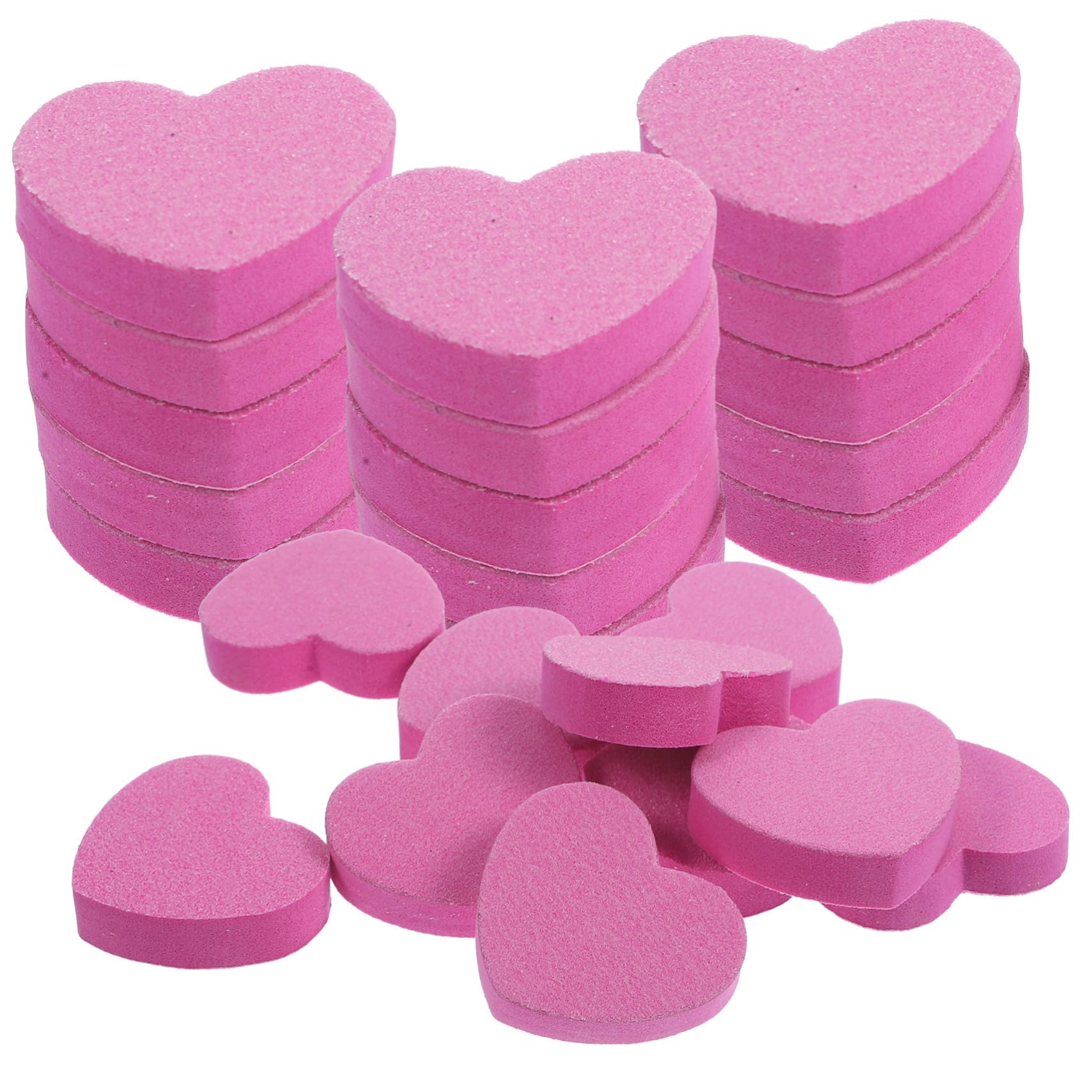 VALICLUD Lima De Uñas De Manicura Exfoliante Bloque De Limado De Uñas Bloque De Uñas De Pulido Bloque De Pulidor De Uñas Bloque Amortiguador De Uñas Esponja Rosa 50 Piezas X 4