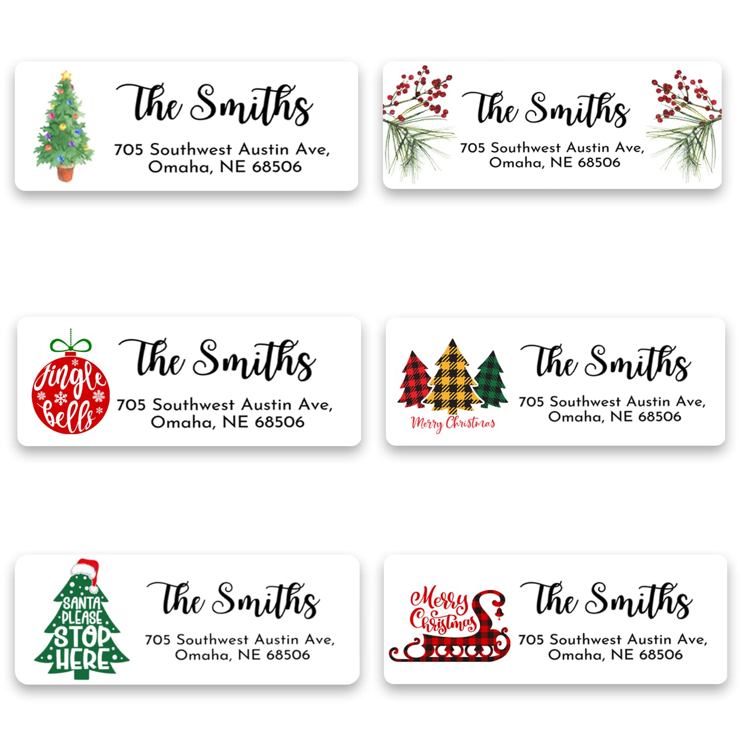 Free Christmas Return Address Labels Template Custom Christmas Address
