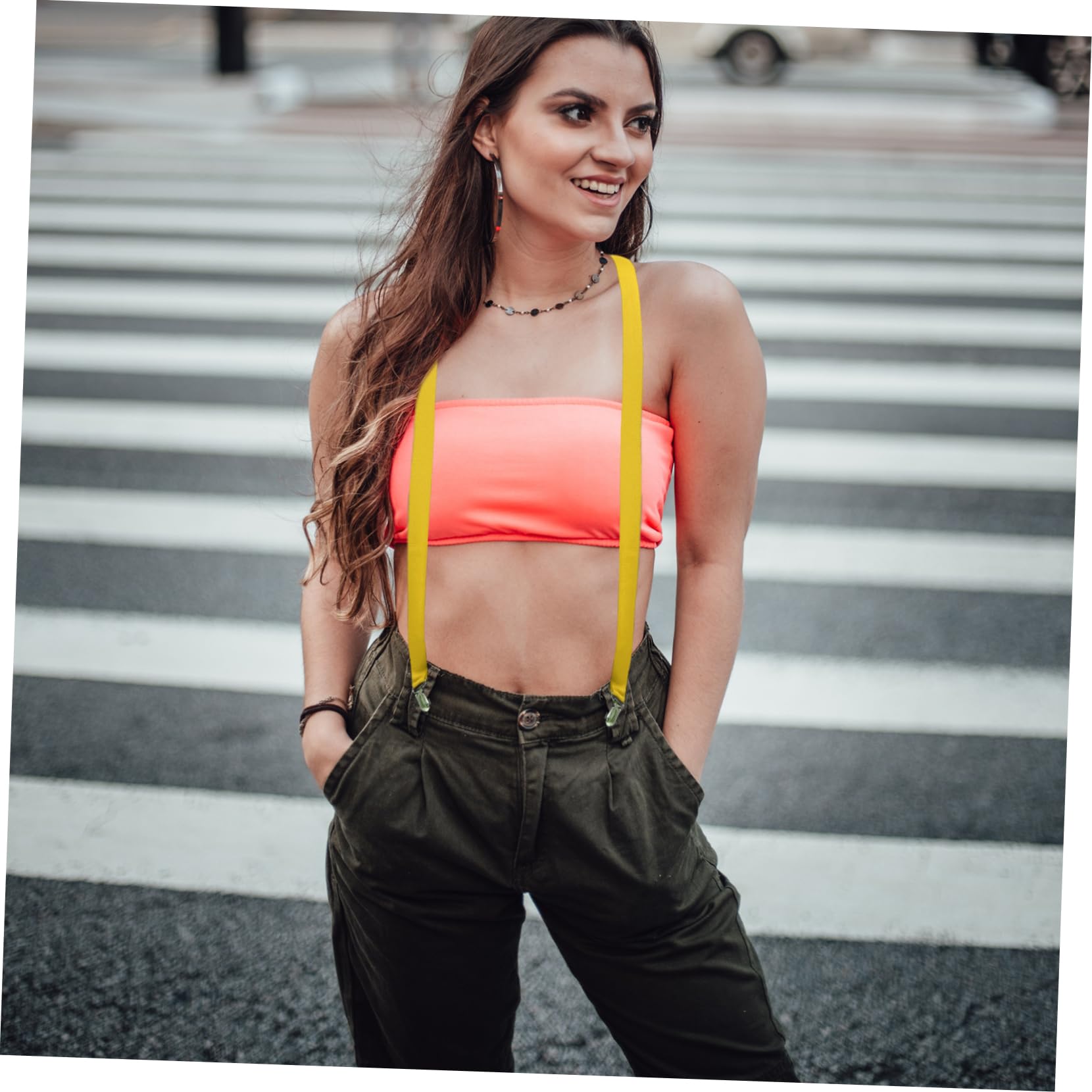 GALPADA 4pièces Bretelles Lumineuses Réglables Pour Pantalon Avec Clips Accessoires De Fête Et Festival Led Éclairant