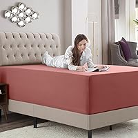 Vista 81 de Empyrean Charcoal Grey Extra Deep Pocket Fitted Sheet Full Size, Hotel Luxury Deep Pocket Full Size Fitted Sheet Only Easily Fits 18 to 24 Inch