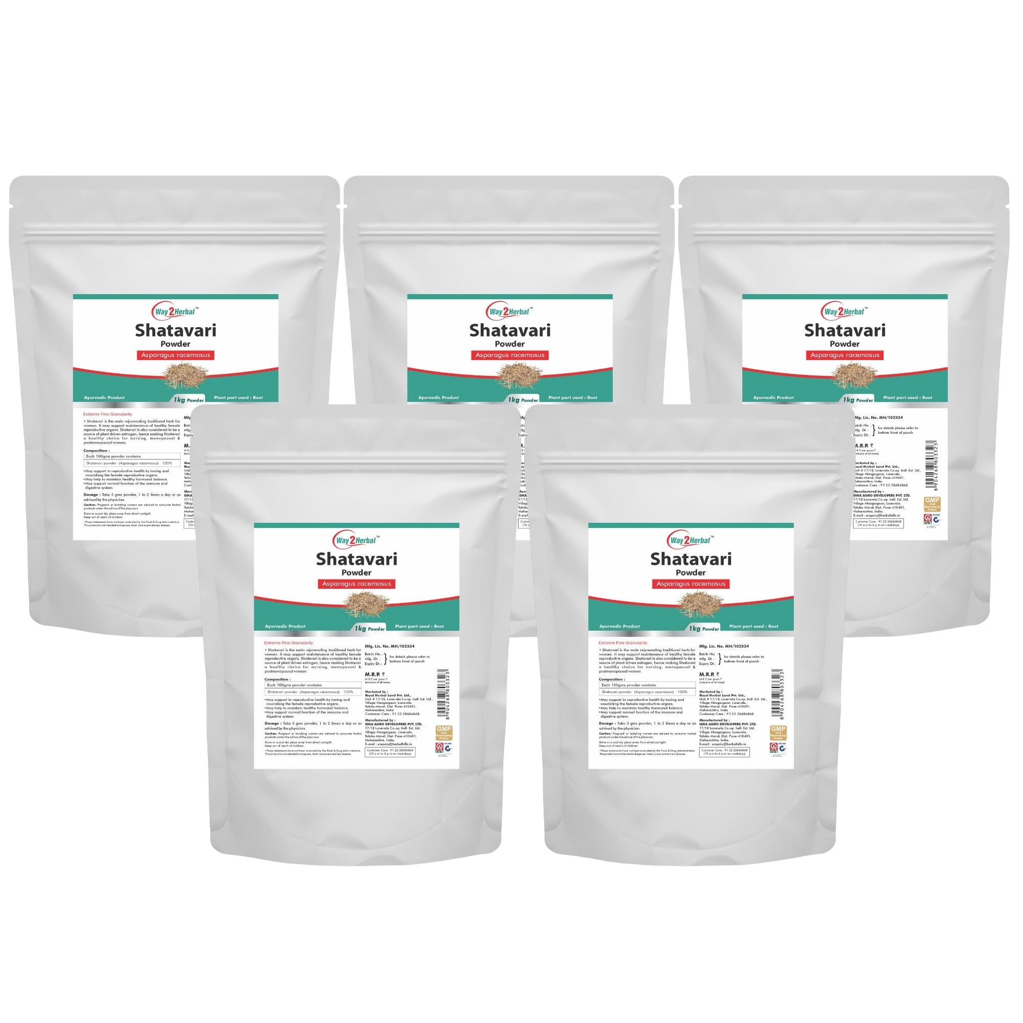 Way2Herbal Shatavari Root Powder (1 Kg Pack of 5)-picture-31