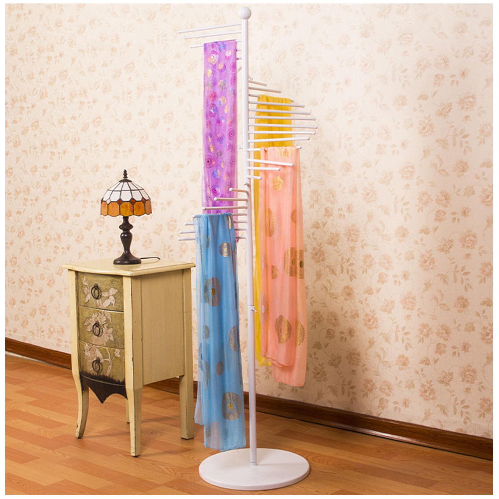 Perchero de seda de metal para colgar bufandas, soporte para corbatas, perfecto para tienda de ropa o hogar, organizador de cinturones y chales
