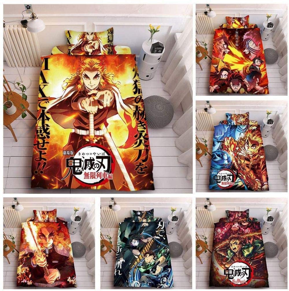 Amazon｜コミック 布団カバー 3点セット 3Dデジタル印刷 無限列車編