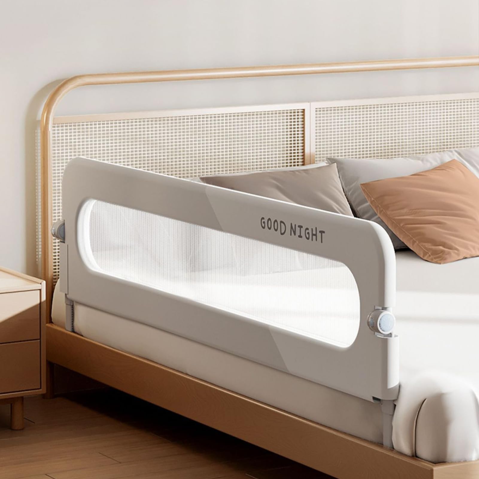 Barandilla de cama para bebé, 2 m, plegable, portátil, protector de barandilla de un solo lado, para el hogar, viajes