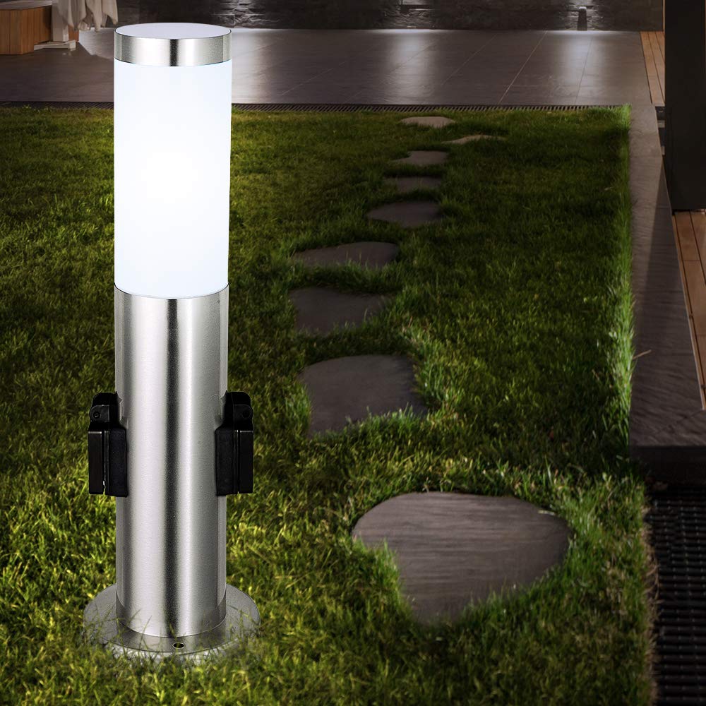 Stand Leuchte Außen Strahler Stromverteiler Fernbedienung im Set inklusive RGB LED Leuchtmittel