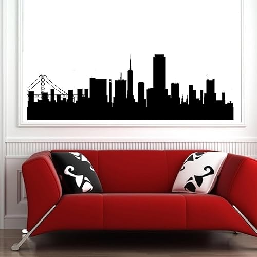 Miniatura 2 de BestPricedStickers - Adhesivo decorativo para pared, diseño de horizonte de San Francisco