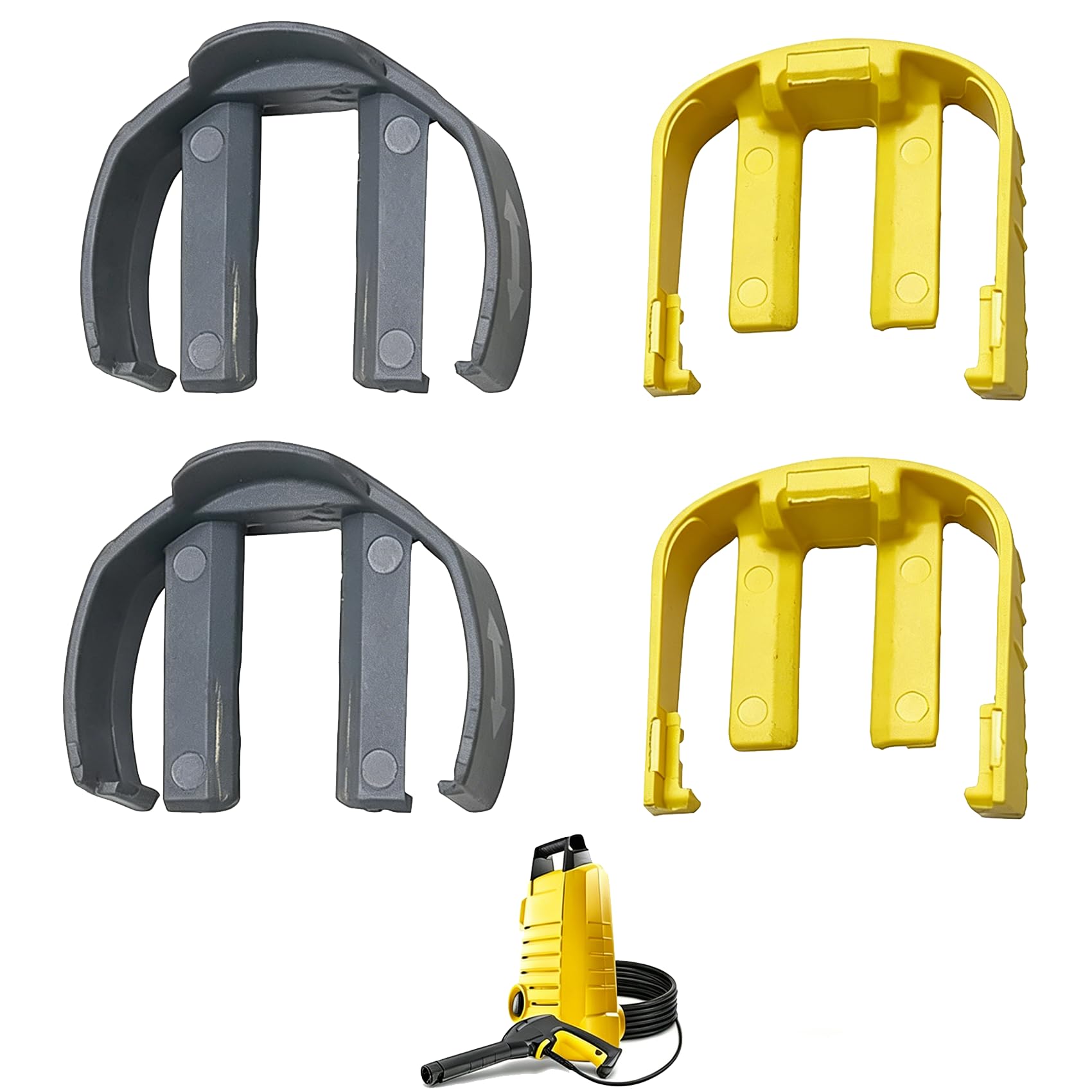 HAFRILY 4Pcs Clips for Karcher K2 K3 K4 K5 K6 K7 Pressure Power Washer C Clip Car Washer Trigger Gun Replacement Karcher Hose Clips Spare Parts