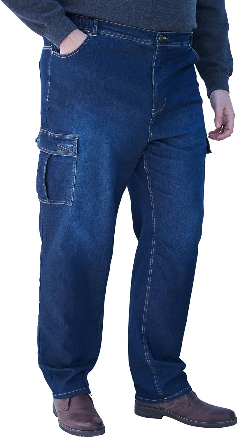 Kingsize Mens Big And Tall Elastic Waist Cargo Pants KingSize