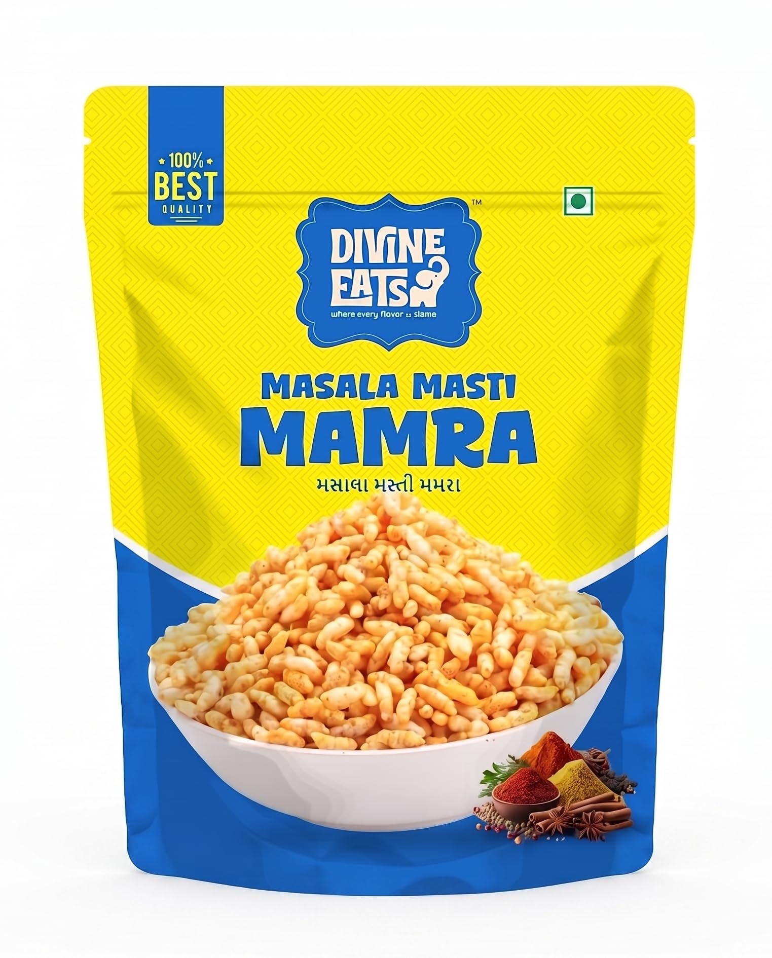 Divine Eats Masala Masti Mamra, Spiced Puffed Rice Snack | No Onion, No Garlic-image-41