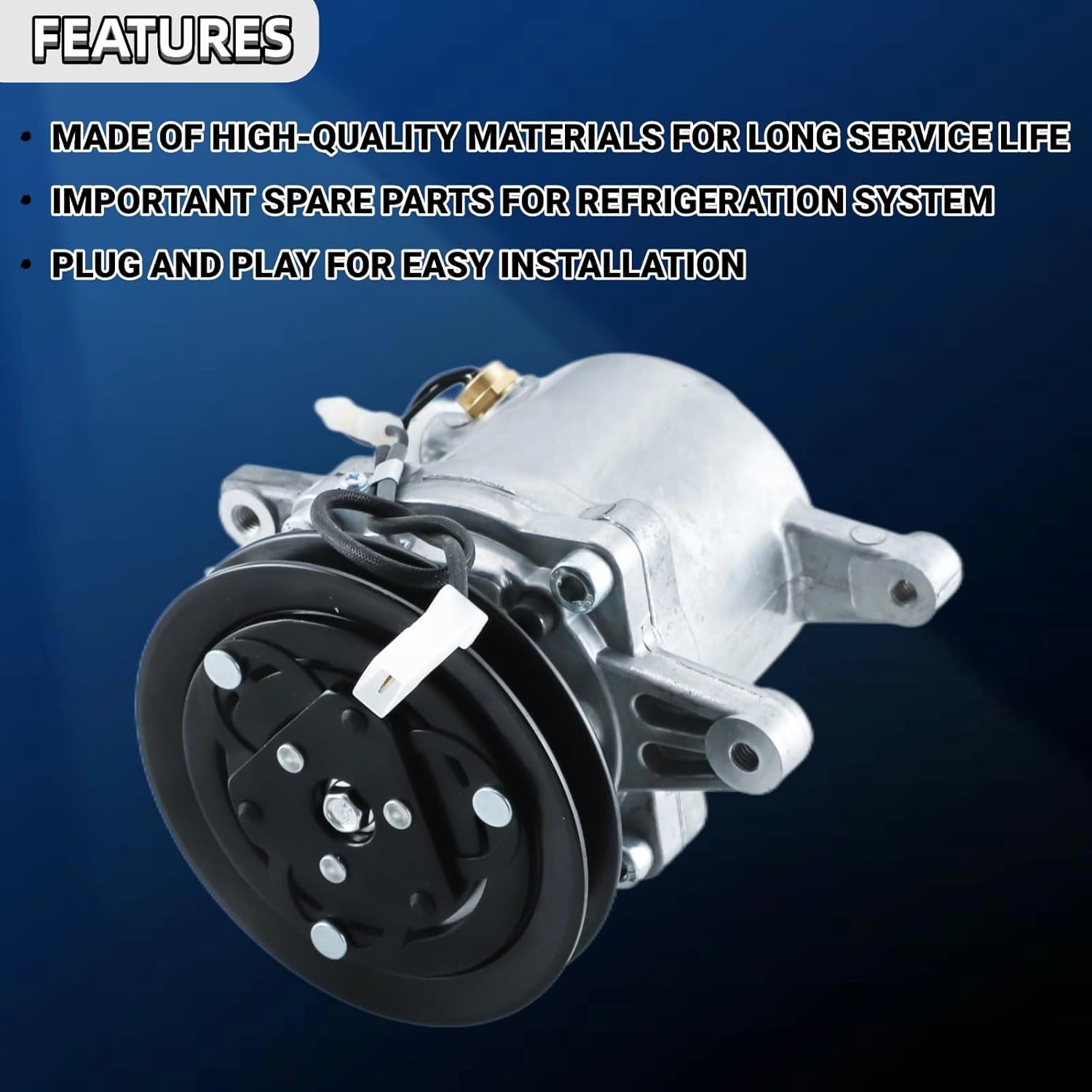 RD451-93900 AC Compressor 3C581-50060 3C581-97590 RD451-479000 for Kubota M5040 M6040 M7040 M8540 M9540 M9960 R530 R630 SSV65 SSV75 SVL75 SVL90 SVL95 U35 U55 KX040-4 KX057-4 KX080-3T KX080-4