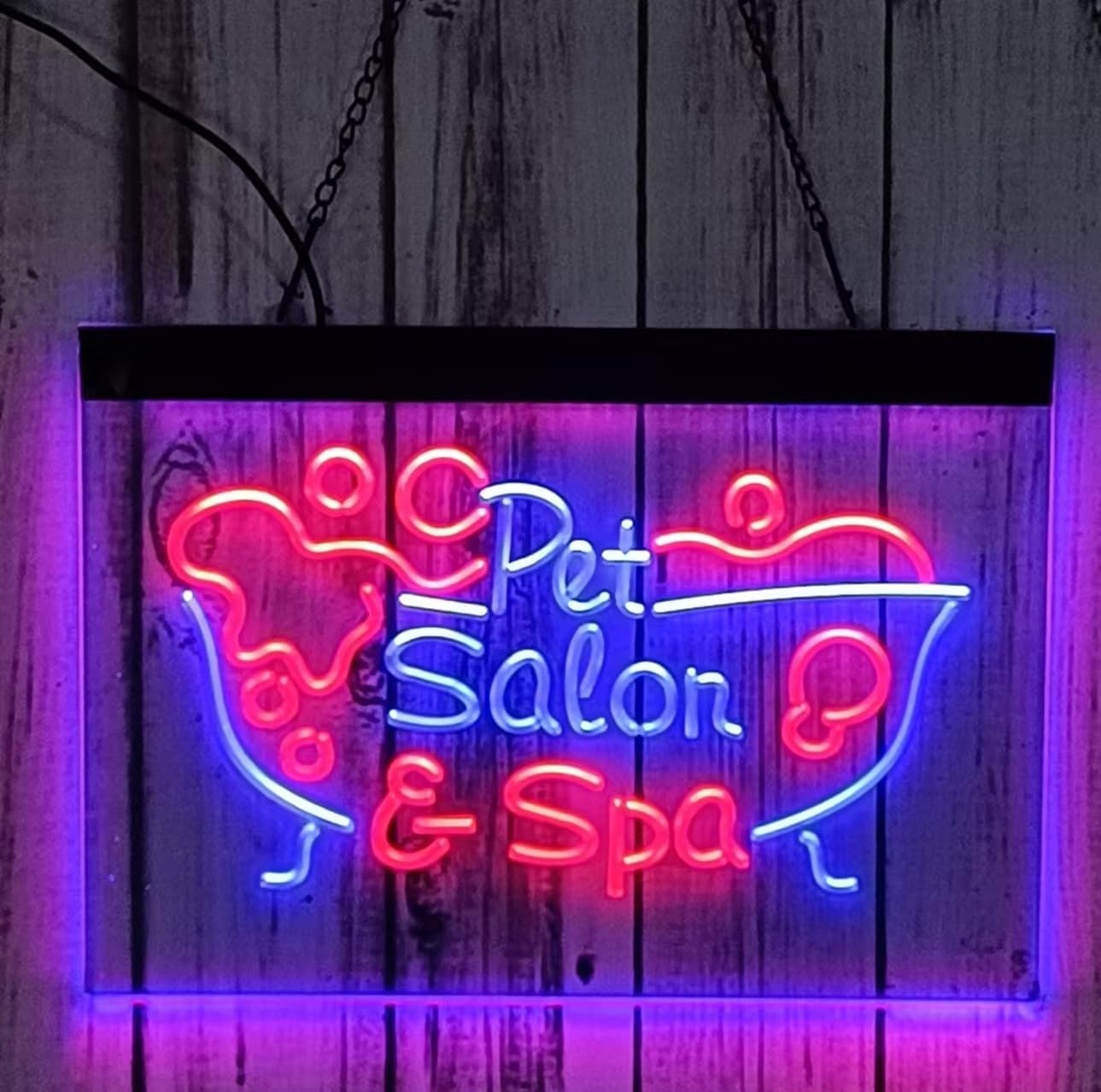 Bar Neon Light Sign Pet Salon Spa Dog Cat Grooming Dual-color Led St6-i3814 Lamp Neon Like Signs For Wall Decor