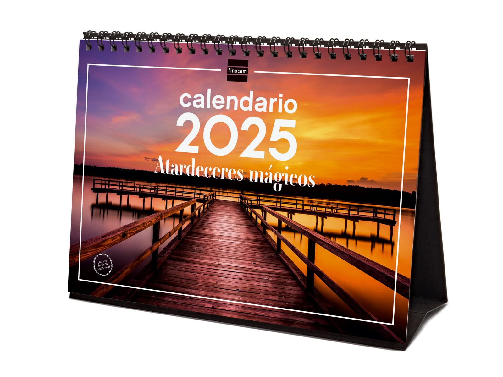 Finocam - Calendar Desktop Images to Write 2025 Month View January 2025 - December 2025 (12 months) Magical sunsets Spanish