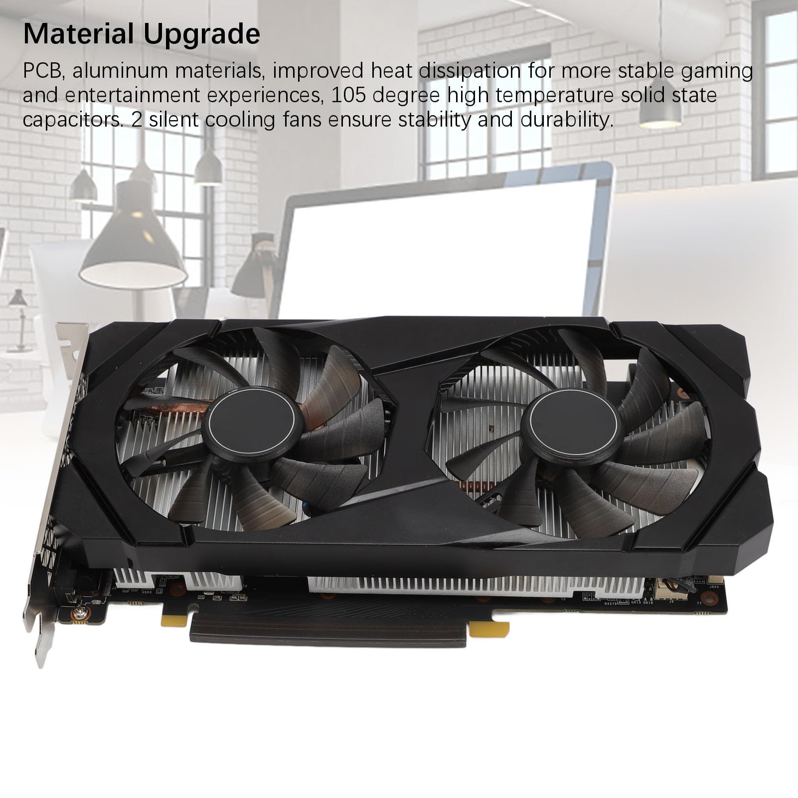 GeForce 1660 Super 6 GB GDDR5 karta graficzna do gier z taktem 1815 MHz, taktowanie pamięci 8000 MHz, 192-bitowy interfejs dla graczy PC i entuzjastów multimediów. Aluminium PCB