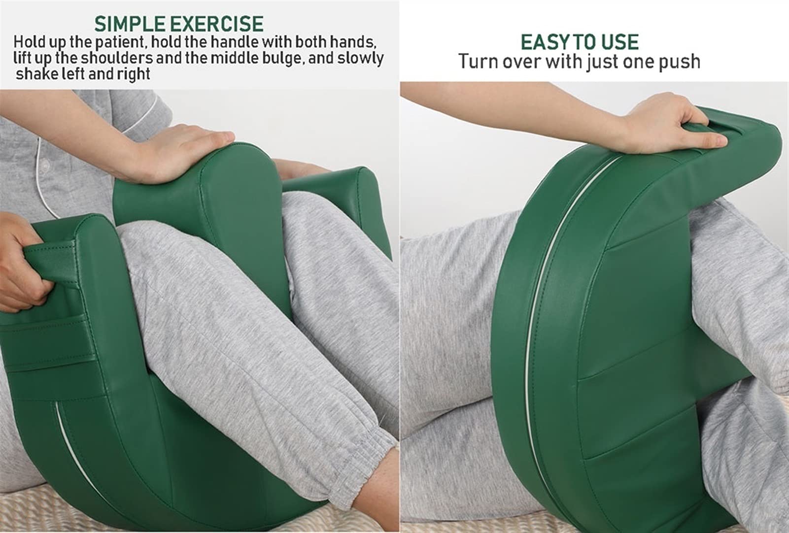 Dispositivo Rotación del Paciente, Ayude a los Ancianos a Darse la Vuelta + Elevadores de Pierna, Cojin Antiescaras, Almohada en Forma de U, Ayudas de Enfermería